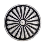 10 Pieces Flower Shield Metal Shank Buttons. 23Mm (7/8 Inch) (Antique