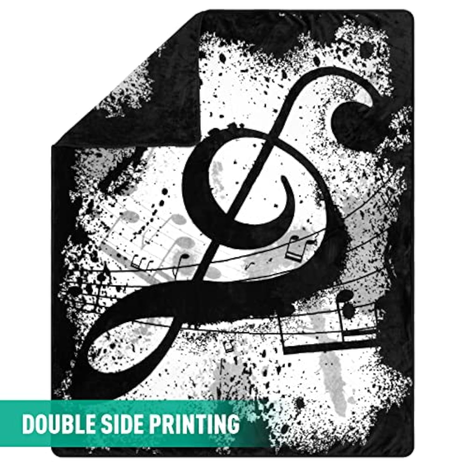 Music Note Throw Blanket for Adults and Kids Home Bed Couch Decor
