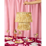 Gold Fringe Tinsel Chandelier | 16" | Bachelorette Party Decorations, Birthday Photo Booth Supplies, New Years Eve Decor, Hbd