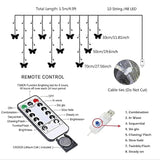 Butterfly Curtain Lights, 8 Modes 48Led Twinkle String Light With Remote 4.9Ft Usb Powered Window Fairy Light, Decorativ