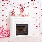 2 Pieces Valentine'S Day Felt Garlands Colorful Ball And Heart Hanging