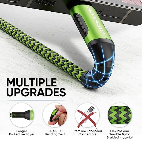 Type C Charger 10Ft 4-Pack Type C Charger Fast Charging Nylon Braided Usb C Cable For Samsung Galaxy S21 S20 S10 Plus Note 10 Lg Google Pixel Moto