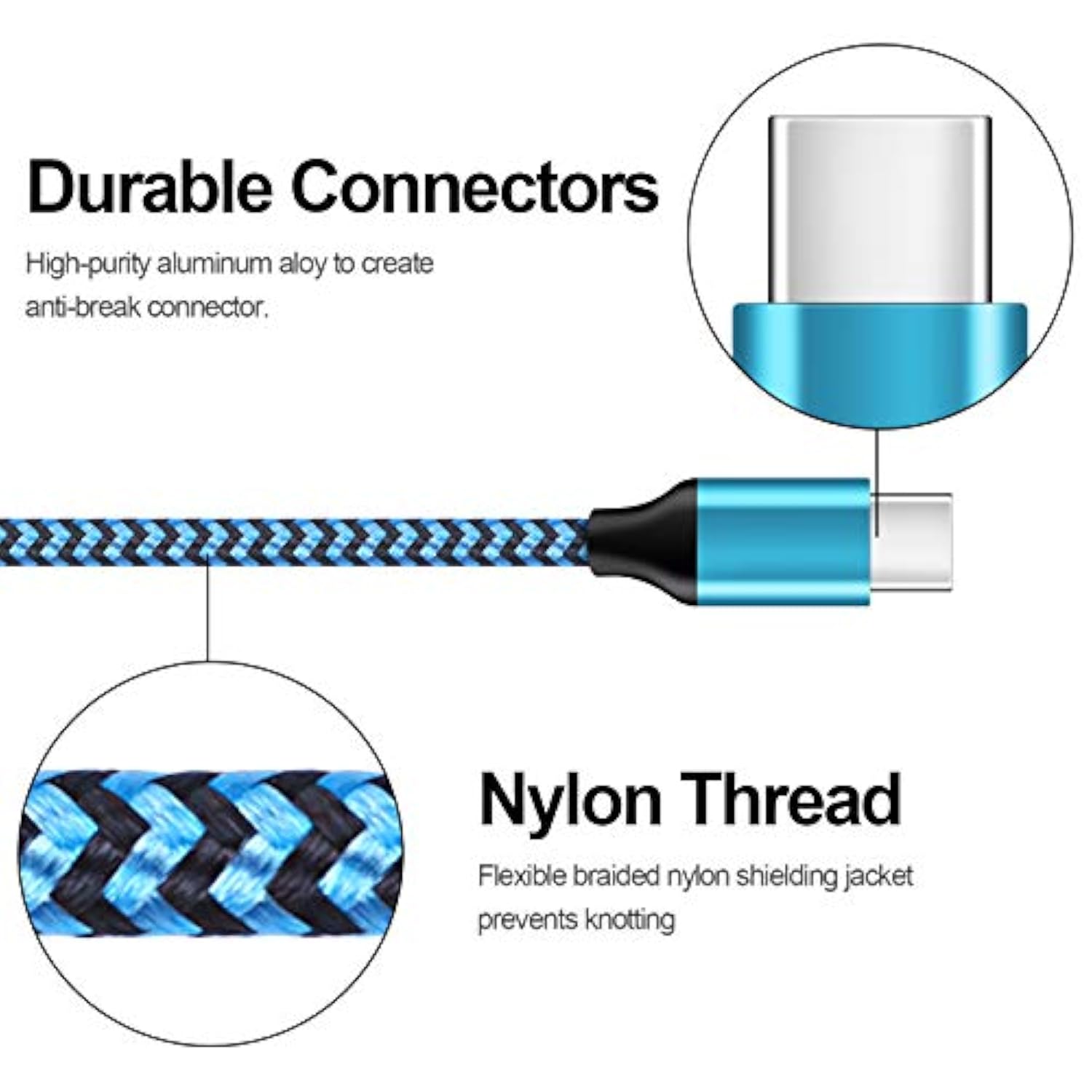 Usb C Cable 3Ft, 5Pack Type C Fast Charging Cable Nylon Braided Android Phone Charger Cord For Iphone 15, Samsung Galaxy S24 A55 A35 A15 A14 A13 5G Z Flip 6/5 A55 A54 A53 S23 S22 Ultra 5G S21 Pixel 8A