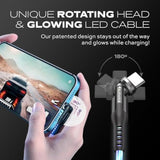 360 Globright Magnetic Phone Charger Light Up Charger - Led Magnetic Charging