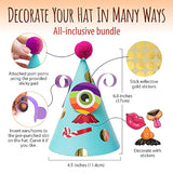 24 Pcs Party Hats Birthday Activity Kit With Stickers - Kids Fun Arts & Crafts. Make Your Own Animal & Monster Theme Party Favors & Game Supplies