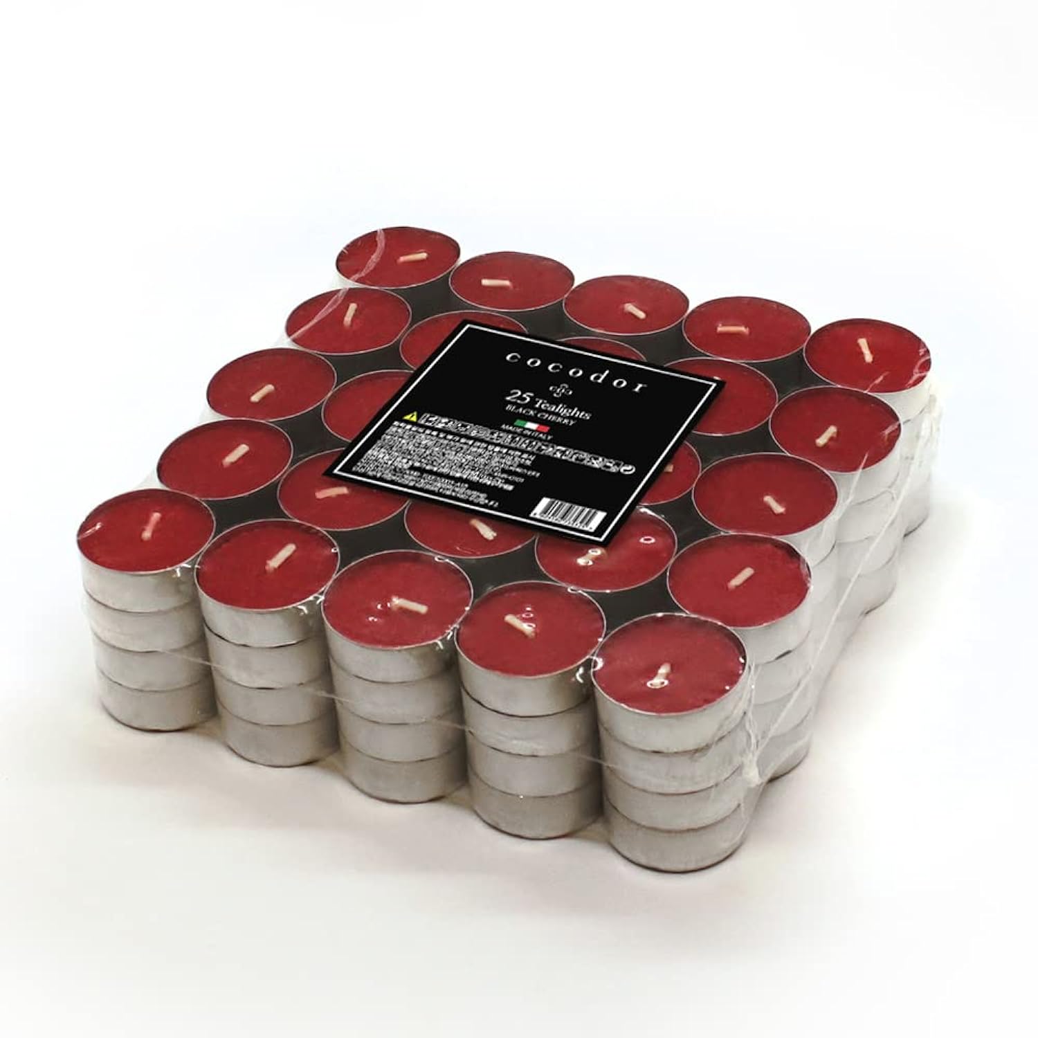 Cocodor Scented Tealight Candles/Black Cherry / 100 Pack / 4-5 Hour Extended Burn Time/Made In Italy, Cotton Wick, Scented Home Deco, Fragrance, Mother'S Day