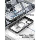 Guardian Magpro Case For Iphone 15 Plus 6.7 Inch,[Compatible With Magsafe][20 Ft Mil-Grade Drop Tested] Full-Body Shockproof Rugged Clear Cover With Built-In Screen Protector, Black/Clear