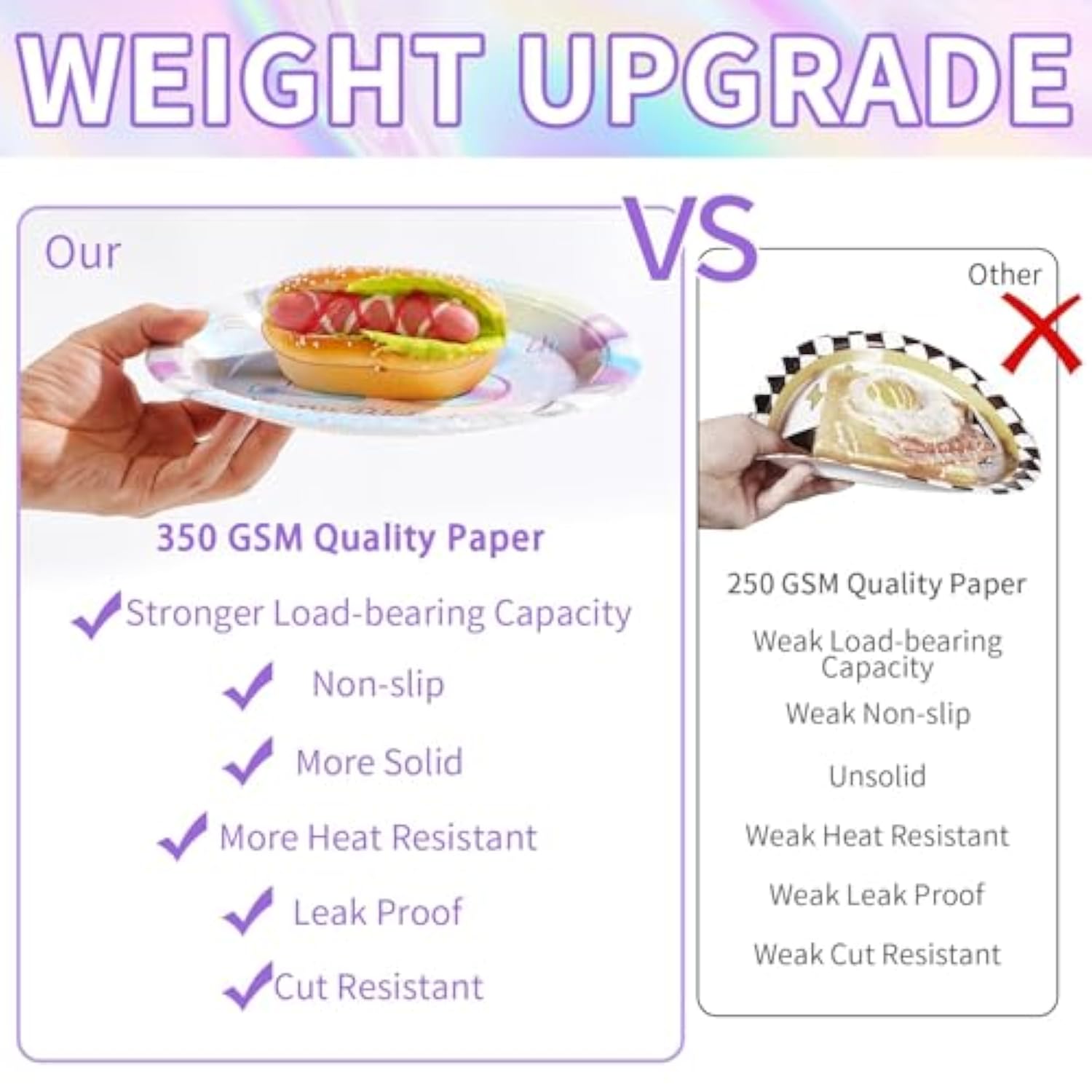 96Pcs 13Th Birthday Decorations Iridescent 13Th Party Plates And Napkins Disposable 350Gsm Official Teen Birthday Tableware Set For Teen Girls Happy 13 Year Old Party Supplies, Serves 24