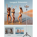 Selfie Stick Tripod With Light, 45'' Selfie Stick With Wireless Remote, Portable Phone Tripod Compatible With Iphone 16/15 Pro Max/15/14 Pro/14/13, Samsung S22/ S23 Ultra/Android Smartphone