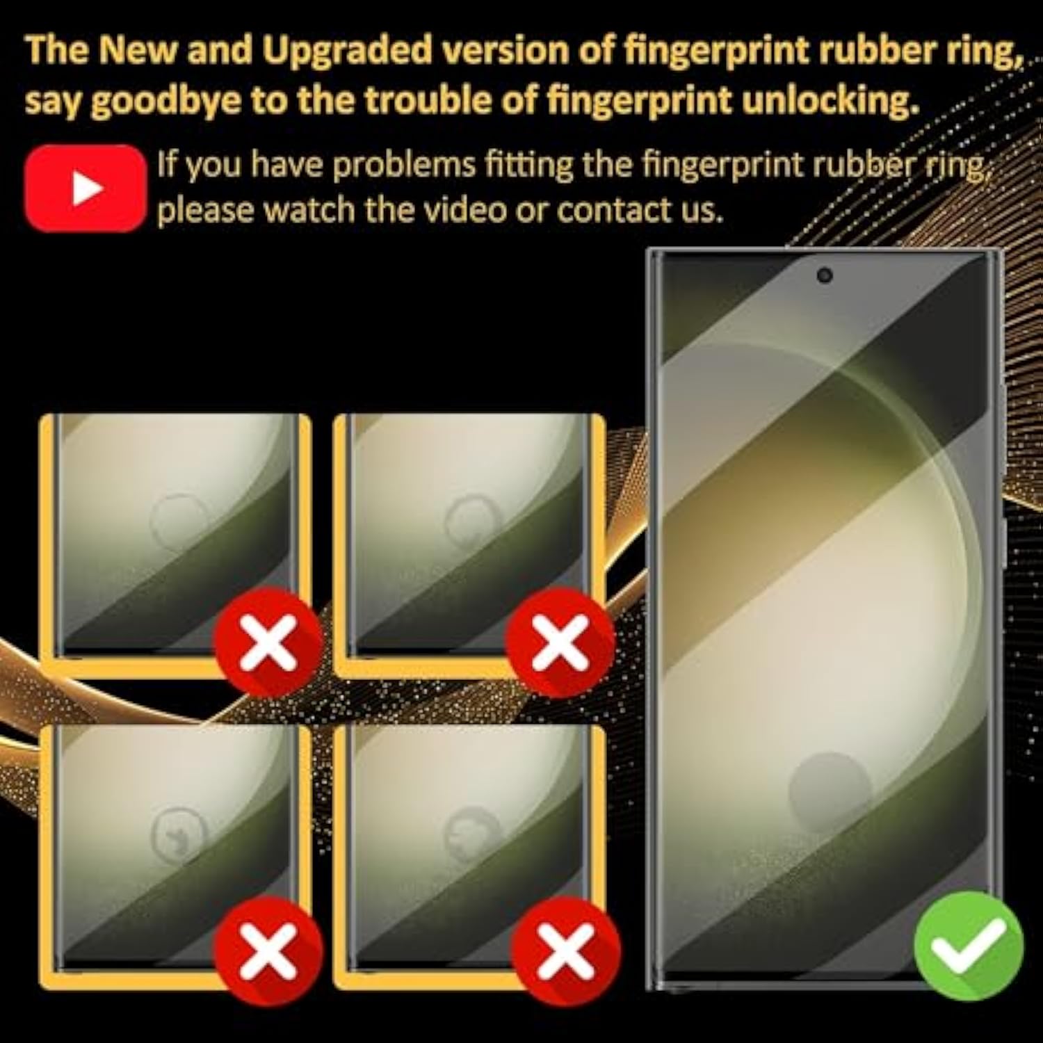 2+2 Pack For Galaxy S23 Ultra Screen Protector Tempered Glass 2 Pack + Tempered Glass Camera Lens Protector 2 Pack, 9H Tempered Glass, Ultrasonic Fingerprint Support, Hd Clear, For S23 Ultra 5G