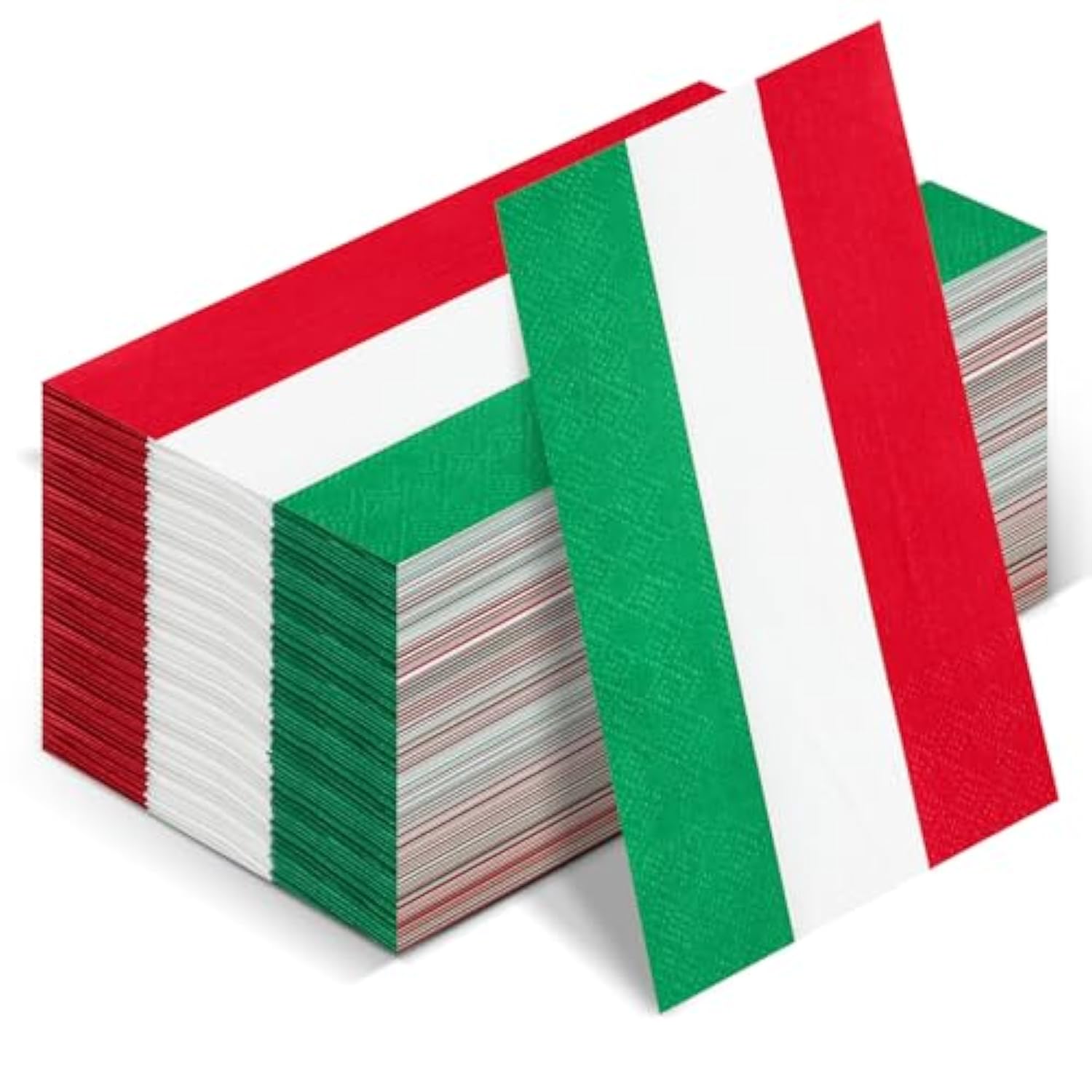 100 Pcs Italian Napkins Bulk Red White Green Italy Flag Disposable Paper Party Napkins Italy Themed Tableware For Cocktail Luncheon Christmas Family Party Decor