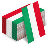 100 Pcs Italian Napkins Bulk Red White Green Italy Flag Disposable Paper Party Napkins Italy Themed Tableware For Cocktail Luncheon Christmas Family Party Decor