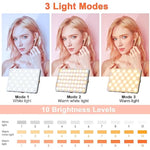 Portable Selfie Light,Rechargable 60 Led Phonelight With Clip & Double 1/4" Screw Hole,2500K-9000K Dimmable For Iphone,Android,Laptop,Tablet,Selfie/Video Conference