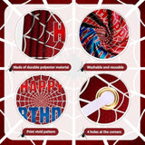 Red Spider Web Birthday Party Decorations Spider Happy Birthday Banner Large Heros Party Backdrop Background Photo Booth Props For Boys Baby Shower Decorations Supplies 70.9X43.3Inch
