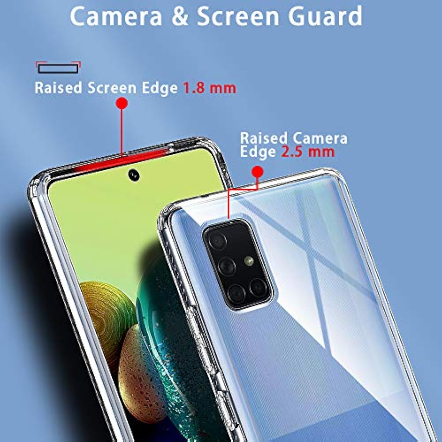 Phone Case For Samsung A71 5G Series,Military-Grade Drop Protection, Scratch Resistant & Anti Slip Crystal Clear Soft Tpu Slim Fit Case(Not Fit With A71 4G Sm-A715F/Ds)(Clear)
