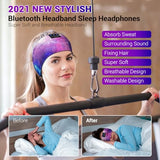 Sleep Headphones Bluetooth Headband Sleeping Wireless Headband Headphones With Thin Hd Stereo Speakers Perfect For Side Sleepers, Sport, Yoga, Travel