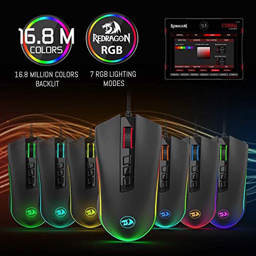 M711 Cobra Rgb Optical Gaming Mouse Black