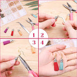 Earrings Hooks For Jewelry Making, 2000Pcs Kit With Fish Hook Earrings, Cards, Plier, Backs And Jump Ring For Earring Repair