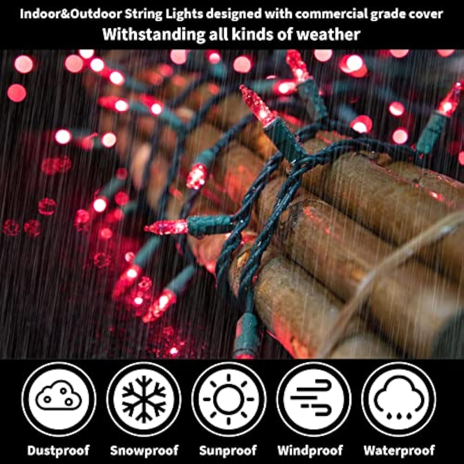 Super-Bright Extendable Pink Christmas Lights Decoration 100Lights 19.6Ft Ul Certified Mini Bulb String Lights Set For Outdoor Christmas Tree Garden Holiday Party Patio Wedding Garland Decor