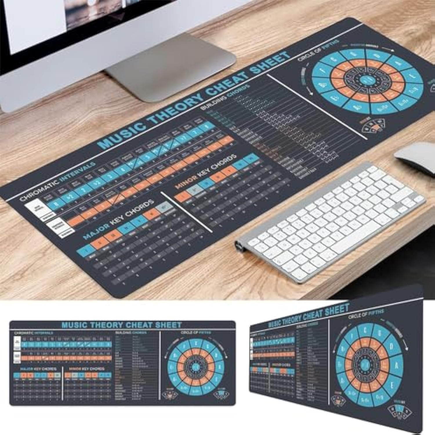 Piano Cheat Sheet Beginners, Music Theory Cheat Sheet Mousepad, Music Theory Mouse Mat, Music Cheat Sheet Mouse Pad, Chords, Musician, Music Production, Home Studio, Music Studio, Beat Making Kmh