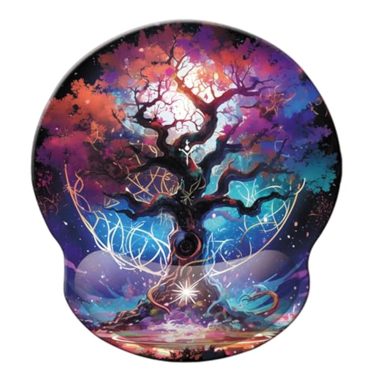 Ergonomic Memory Foam Wrist Support Mouse Pad Comfortable Padded Wrist Mousepads 9In X10In Pain Relief Desktop Mouse Mat (Life Tree Foam)