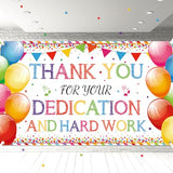 Thank You We Appreciate Backdrop, Employee Appreciation Party, Colorful