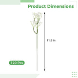 120 Pcs Gypsophila Artificial Flowers, 11.8 In White Delicate Faux Flowers Bouquet, Single Stem With 5 Forks, Wedding Decor, Party Decorations, Versatile Table Centerpieces