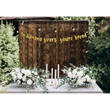 Pre-Strung In Banana Years You’Re Bread Gold Glitter Banner - Funny Retirement Decorations For Men And Women - Retirement Party Supplies And Gifts