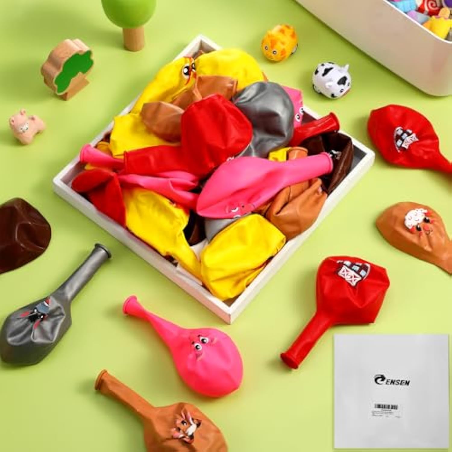 45 Pcs Farm Animal Balloons 12 Inch Pig Cow Sheep Latex Balloons Animal Farmhouse Party Decoration For Kids Birthday Party Baby Shower Indoor Outdoor Decor