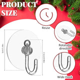 100 Pcs Suction Cup Hooks 1.18 Inch Window Small Suction Cups With Hooks Waterproof Removable Clear Mini Suckers Hanger For Glass Bathroom Wall Door Christmas Wreath Lights Stockings