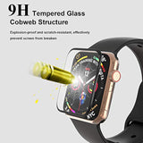 [2 Pack Tempered Glass Screen Protector For Watch 44Mm Se 3/Se 2/ Series 6//5/4, 3D Full Coverage [Easy Installation Frame] Waterproof Bubble-Free Hd Clear Film For Iwatch 44Mm