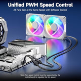 Cable Matters 2-Pack 2 Way 4 Pin PWM Fan Splitter Cable - 4 Inches, PC Fan Splitter 1 to 2 Converter, PC-Fan Extension Cable
