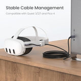10Ft/3M Link Cable Compatible With Quest 3S/3/2/1/Pro, And Pico 4, Usb3.0 Linkcable With Cable Clip