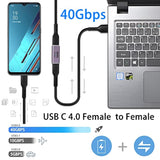 240W 40Gbps Usb4.0 C Female To Female Adapter Coupler Type C 4.0 Female Connec