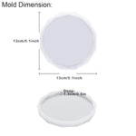 4 Pack Coaster Molds - Diamond Edge Crystal & Round Geode Silicone Molds For Epoxy Resin Casting
