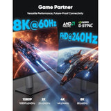 Vesa Certified 1.4 8K Displayport Cable 10Ft, Dp Cable 10Ft (8K@60Hz, 4K@144Hz