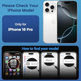 For Iphone 16 Pro Case Clear, [Compatible With Magsafe][Anti-Yellowing][Military-Grade Protection] Shockproof Slim Magnetic Phone Case For Iphone 16 Pro, Transparent