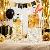 24 Pack Rose Gold Plastic Champagne Flutes - 9 Oz Disposable Champagne Glasses - Stemless Mimosa Glass For Parties & Weddings & Birthdays