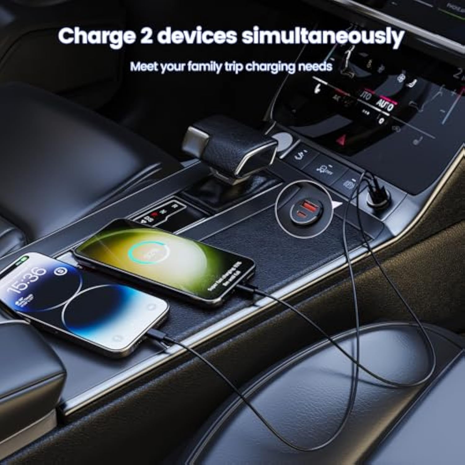 Car Charger, Invisible Cigarette Lighter Usb Adapter [All Metal & Mini], 18W&15.5W 2 Port Car Adapter, Qc3.0 Dual Port Cigarette Lighter For Iphone 16 15 Samsung S25 Ultra Piexl 7 And More