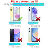 Phone Case For Samsung Galaxy A35 5G Case With Hd Screen Protector, Heavy Duty Shockproof & Dropproof 3-Layer Cover Phone Case For Galaxy A35 (Purpleskyblue)