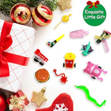 12 Pack Christmas No-Snap Party Table Favors, Christmas Themed Holiday Supplies With Party Hat, Joke & Little Gift Inside For Kids Adults Xmas Gift