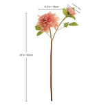 Silk Dahlia Artificial Flowers 24 Inch Long Stem - 5 Pack Fake Flowers For Wedding Bouquets,Home Decor,Fall Decor,Table Arrangements - Realistic Looking Faux Dahlia Floral Stems(Pink1)