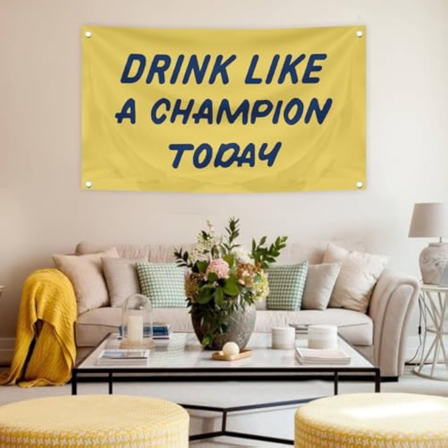 3x5 Ft "Drink Like A Champion Today" Beer Flag Banner Dorm/Man Cave Decor