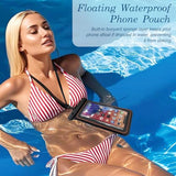 Floating IPX8 Waterproof Phone Case Pouch Dry Bag for Kayaking, Beach, Cruise, Travel Floating Water Proof Holder for iPhone 16 15 Pro Max, Samsung