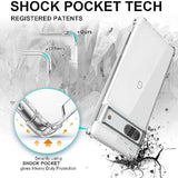 Google Pixel 7 Shockproof Bumper Protective Cover with Hybrid Design, Hard PC Back and Flexible TPU Raised Bezel Slim Fit with Airbags Corners, Crystal Clear Case
