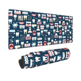 Dental Seamless Large Gaming Mouse Pad 31.5"X11.8" Waterproof Non-Slip Desk Mat For Office/Gaming Keyboard And Mouse With Rubber Base For Home And Work