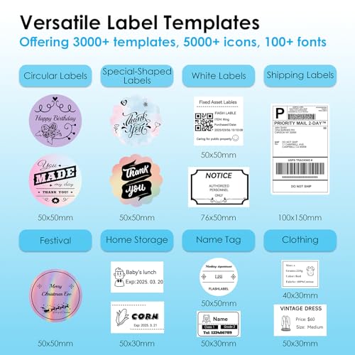Shipping Thermal Label Printer, 4X6 Portable Label Printer, Bluetooth Label Maker For Small Business, Support Iphone,Android,Windows,Mac,Chromebook,Works With Usps, Etsy,Shopify&More, White