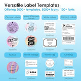 Bluetooth Thermal Shipping Label Printer, 4X6 Portable Thermal Address Label Printer For Small Business, Compatible With Iphone,Android,Windows,Macworks With Etsy Shopify Usps&More, White