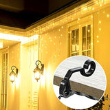 120Pcs Black Mini Plastic Gutter Hanging Hooks - Outdoor Weatherproof Light Clips For Christmas Decoration