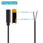 2-Pack 3.5Mm 1/8" Female Jack To Speaker Wire Bare Wire Pigtail Ts Mono 3.5Mm Plug Connector Adapter Repair Audio Cable For Speaker, Trigger Cable